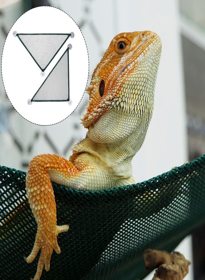 Zelphvt Reptile Hammock 2 PCS Bearded Dragon Hammocks Green Mesh Breathable Reptile Hammock for Lizard, Leopard Geckos, Ball Python, Anoles, Geckos, Snakes, Chameleon - Image 5